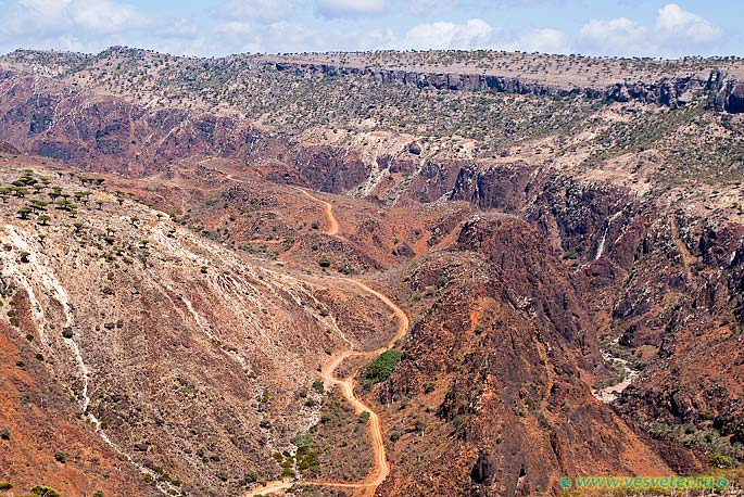 Сокотра (Socotra). Горный пейзаж Йемен, остров Сокотра. Горный пейзаж