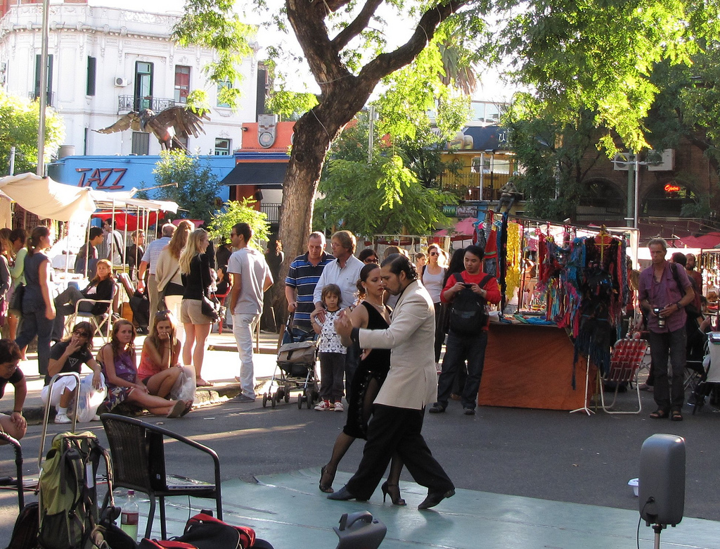 Танго на улице, Буэнос-Айрес. Аргентина buenos tango street
