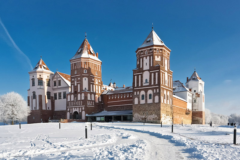 Беларусь, Мирский замок зимой