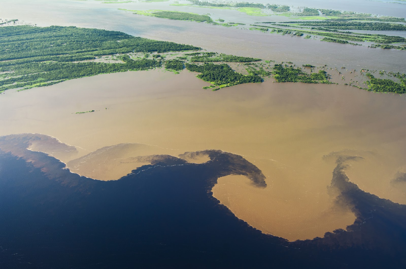 Встреча вод, Амазония sliyanie rek amazonii