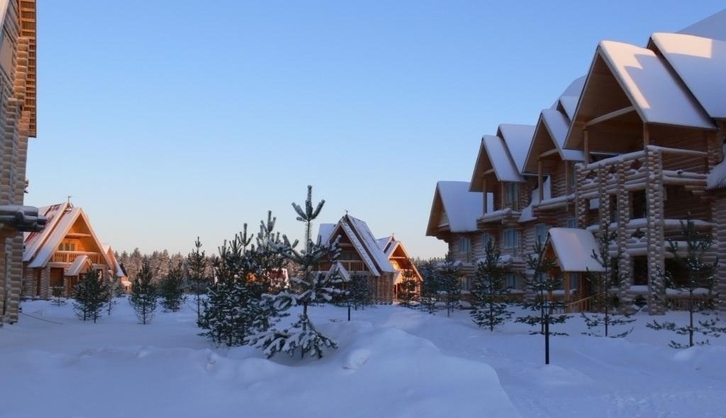 Гостиница "Лукоморье" зимой Турбаза Лукоморье, зима