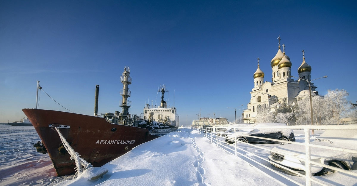 Архангельск зимой Архангельск, зима