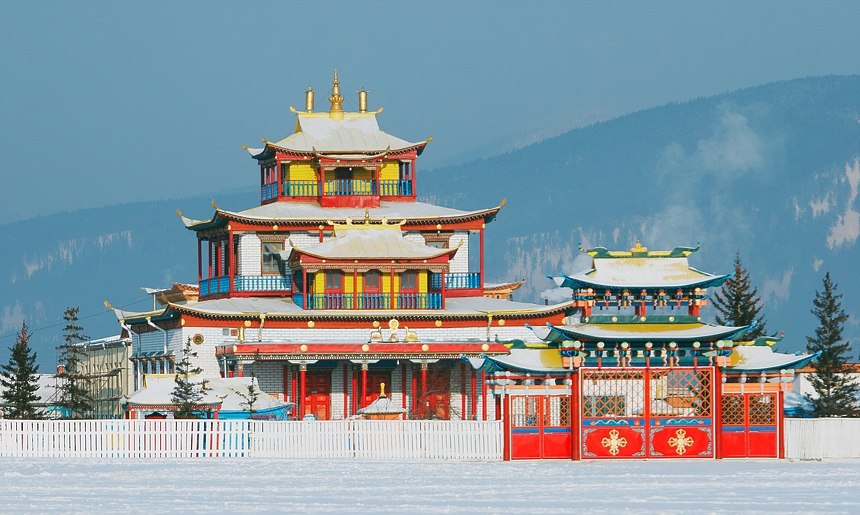 Иволгинский дацан baikal ivolginskiy datsan zima1