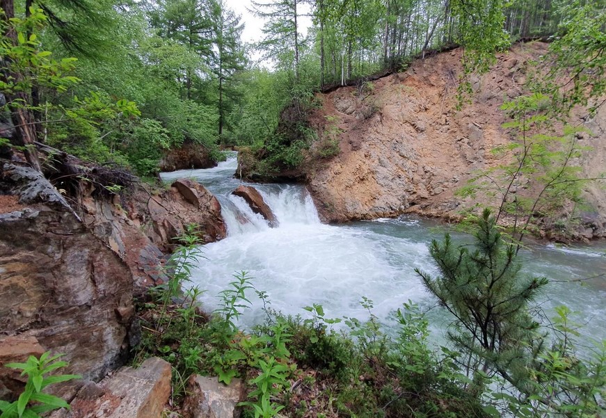 Река Кававля Камчатка, Эссо, река Кававля, водопад