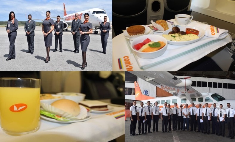 Самолеты авиакомпании Конвиаса, Венесуэла conviasa comidatripulacion